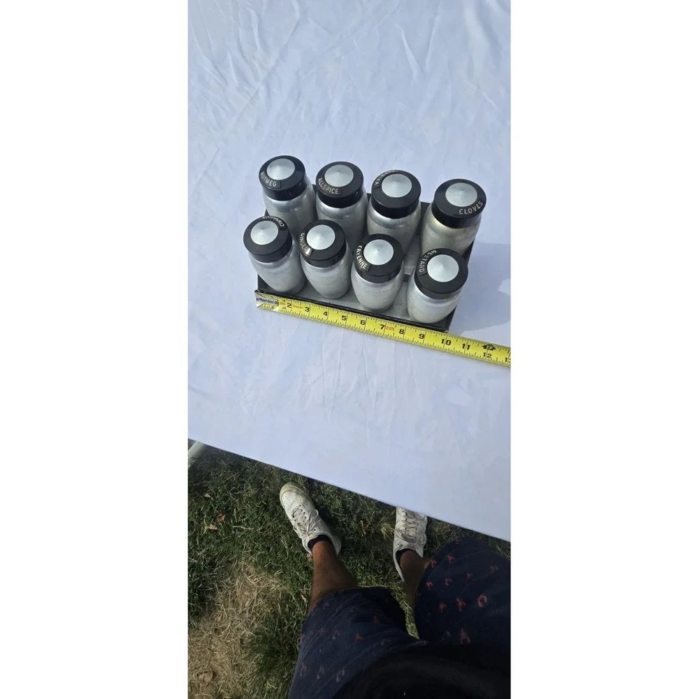 Aluminium Spice Rack set of 8 shakers by Kormex